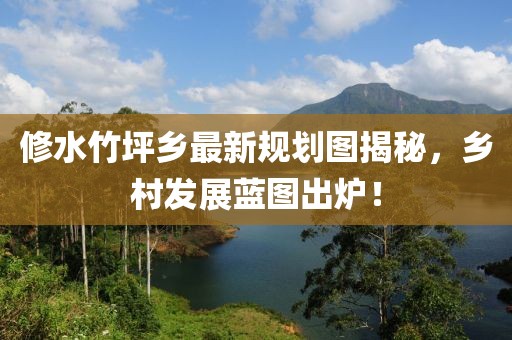修水竹坪乡最新规划图揭秘，乡村发展蓝图出炉！