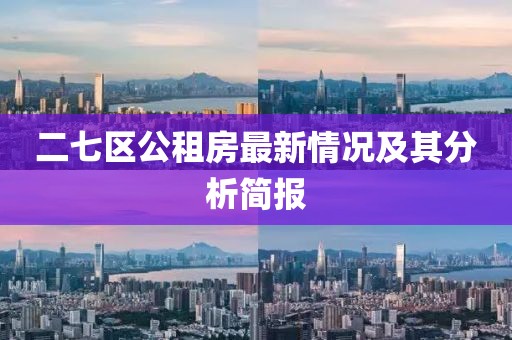 二七区公租房最新情况及其分析简报