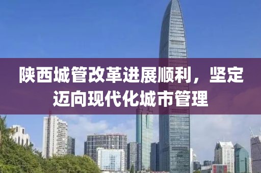 陕西城管改革进展顺利，坚定迈向现代化城市管理
