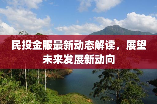 民投金服最新动态解读，展望未来发展新动向