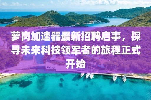 萝岗加速器最新招聘启事，探寻未来科技领军者的旅程正式开始
