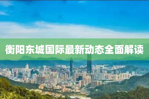 衡阳东城国际最新动态全面解读