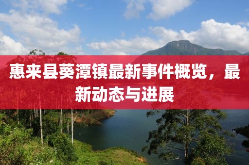 惠来县葵潭镇最新事件概览，最新动态与进展