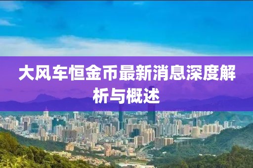 大风车恒金币最新消息深度解析与概述