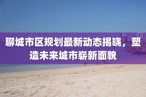 聊城市区规划最新动态揭晓，塑造未来城市崭新面貌