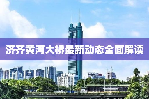 济齐黄河大桥最新动态全面解读
