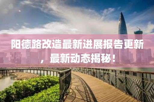 阳德路改造最新进展报告更新，最新动态揭秘！