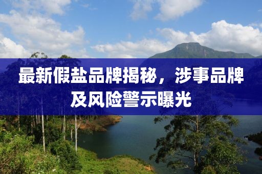 最新假盐品牌揭秘，涉事品牌及风险警示曝光