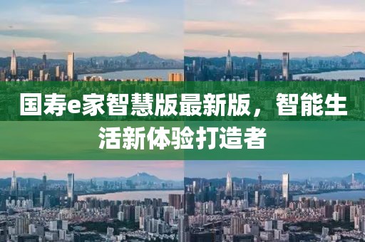 国寿e家智慧版最新版，智能生活新体验打造者