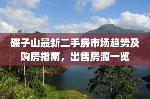 碾子山最新二手房市场趋势及购房指南，出售房源一览