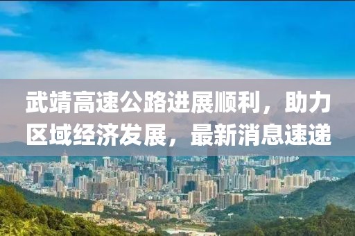 武靖高速公路进展顺利，助力区域经济发展，最新消息速递