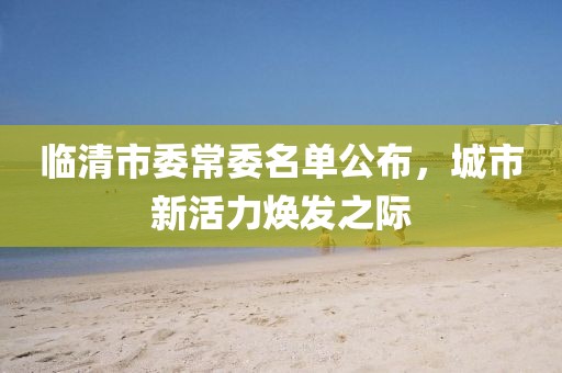 临清市委常委名单公布，城市新活力焕发之际