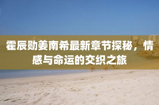 霍辰勋姜南希最新章节探秘，情感与命运的交织之旅