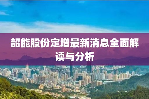 韶能股份定增最新消息全面解读与分析