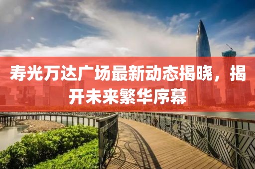 寿光万达广场最新动态揭晓，揭开未来繁华序幕