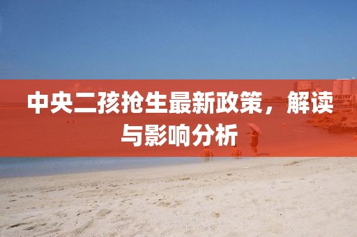 中央二孩抢生最新政策，解读与影响分析