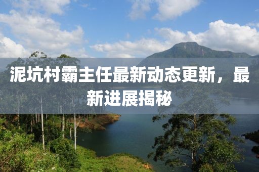 泥坑村霸主任最新动态更新，最新进展揭秘