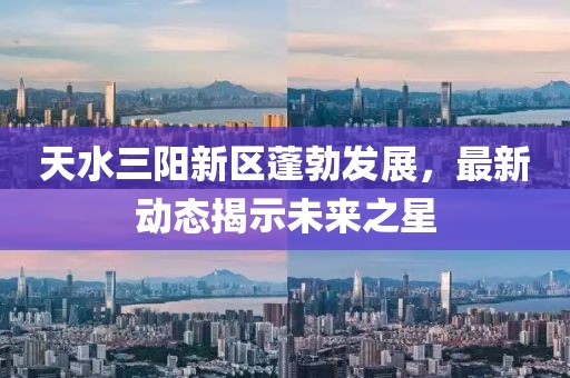 天水三阳新区蓬勃发展，最新动态揭示未来之星