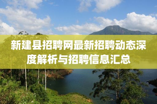 新建县招聘网最新招聘动态深度解析与招聘信息汇总
