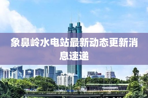 象鼻岭水电站最新动态更新消息速递