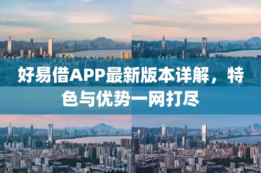 好易借APP最新版本详解，特色与优势一网打尽