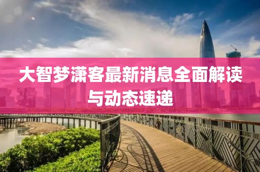 大智梦潇客最新消息全面解读与动态速递