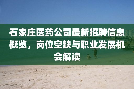 石家庄医药公司最新招聘信息概览，岗位空缺与职业发展机会解读