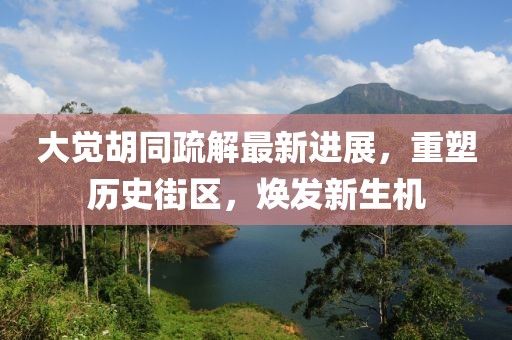 大觉胡同疏解最新进展，重塑历史街区，焕发新生机