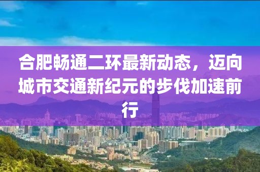 合肥畅通二环最新动态，迈向城市交通新纪元的步伐加速前行
