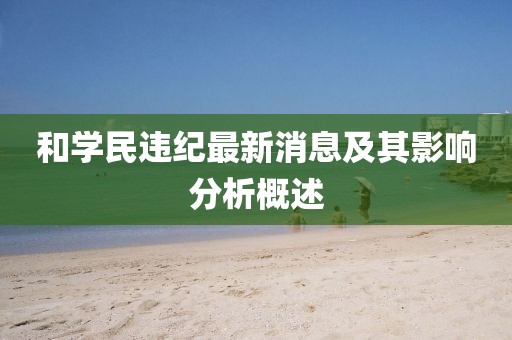 和学民违纪最新消息及其影响分析概述