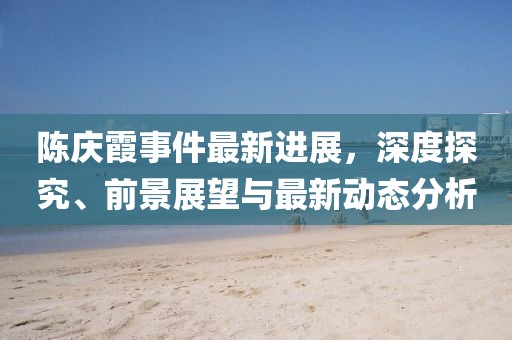 陈庆霞事件最新进展，深度探究、前景展望与最新动态分析
