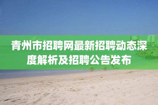 青州市招聘网最新招聘动态深度解析及招聘公告发布