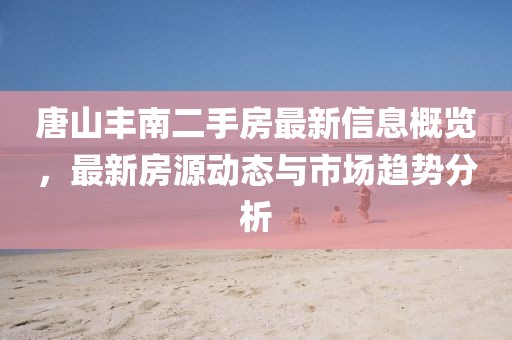 唐山丰南二手房最新信息概览，最新房源动态与市场趋势分析