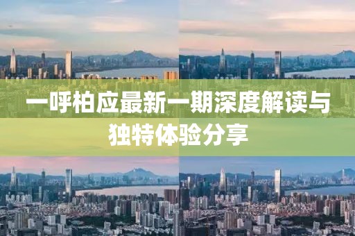 一呼柏应最新一期深度解读与独特体验分享