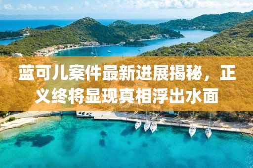 蓝可儿案件最新进展揭秘，正义终将显现真相浮出水面