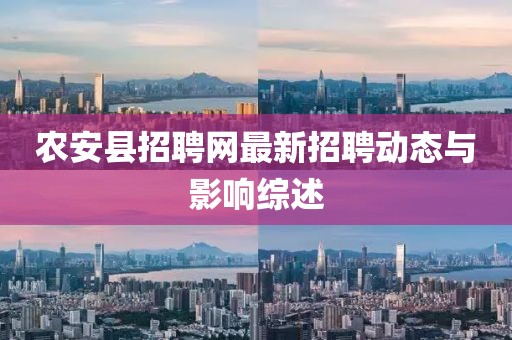 农安县招聘网最新招聘动态与影响综述