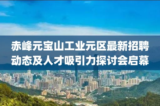 赤峰元宝山工业元区最新招聘动态及人才吸引力探讨会启幕