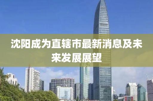 沈阳成为直辖市最新消息及未来发展展望