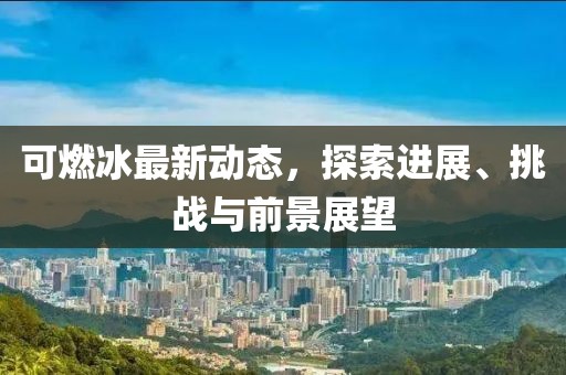 可燃冰最新动态，探索进展、挑战与前景展望