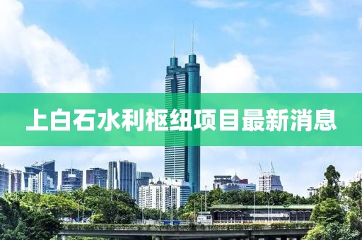 上白石水利枢纽项目最新消息