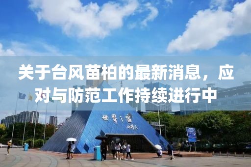 关于台风苗柏的最新消息，应对与防范工作持续进行中