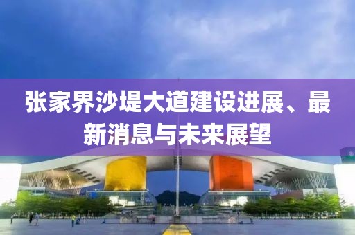 张家界沙堤大道建设进展、最新消息与未来展望