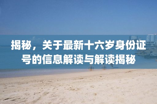 揭秘，关于最新十六岁身份证号的信息解读与解读揭秘