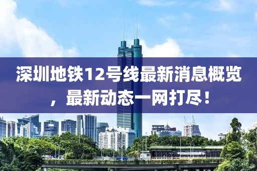 深圳地铁12号线最新消息概览，最新动态一网打尽！