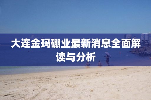 大连金玛硼业最新消息全面解读与分析
