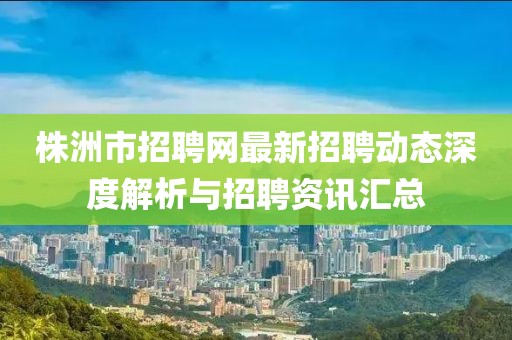 株洲市招聘网最新招聘动态深度解析与招聘资讯汇总