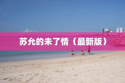 苏允的未了情（最新版）