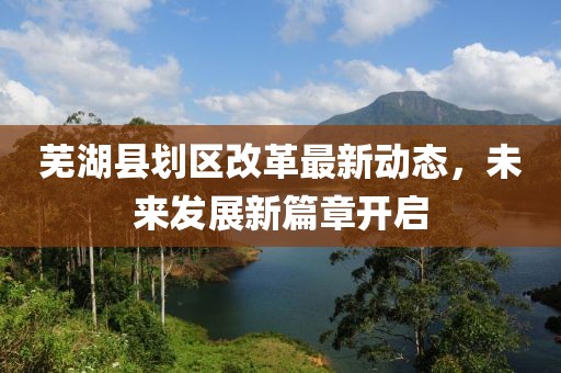 芜湖县划区改革最新动态，未来发展新篇章开启