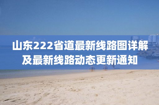 山东222省道最新线路图详解及最新线路动态更新通知