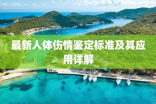 最新人体伤情鉴定标准及其应用详解